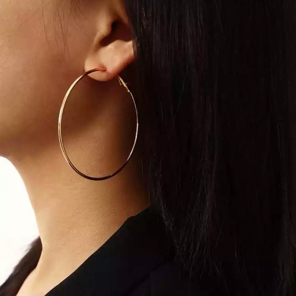 Gold Simple Diverse Hoops Set - Picture 3 of 9